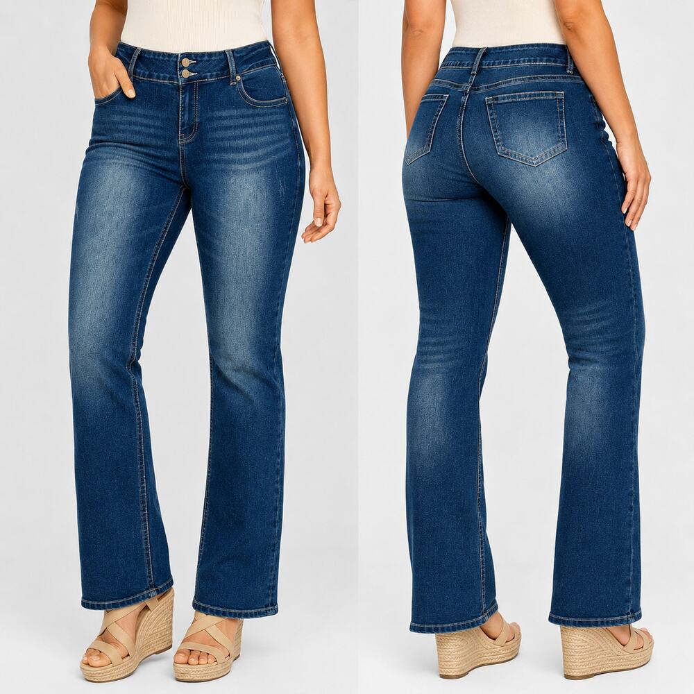Flamingals Plus Size 16 / 18  Dark Wash Denim Capri Jeans NWT